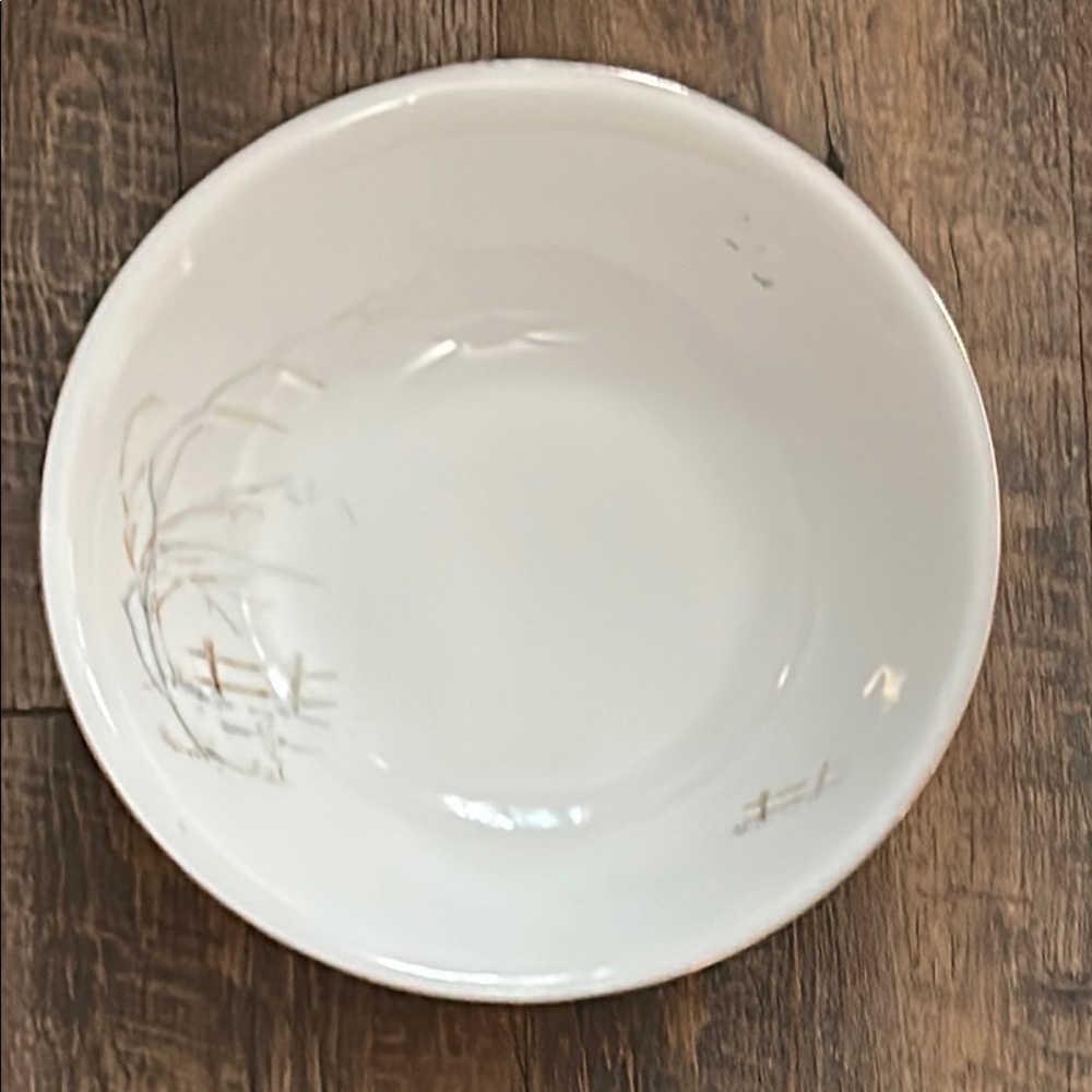 VTG Winterling Bavaria Germany Birds Fence/ Gold Trim Platter ‎ Serving Bowl